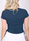 Zip-Up Side Ruched Tee