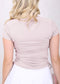 Zip-Up Side Ruched Tee