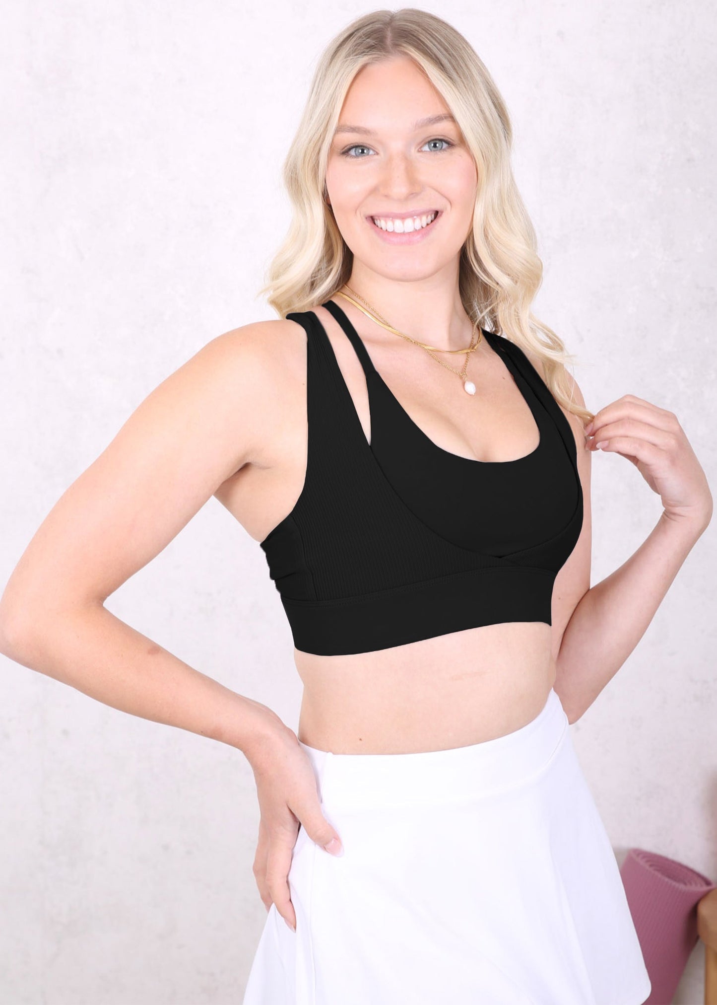 Double Layer Scoop Sports Bra