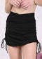 Overlap Waist Ruched Sports Skirt