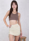 Overlap Waist Ruched Sports Skirt