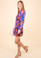 V Neck Abstract Print Dress