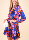 V Neck Abstract Print Dress