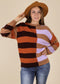 Color Block Drop Shoulder Sweater