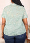 Plus Size Textured Lace Blouse, Green