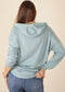 Drop Shoulder Button Front Hooded Sweater