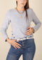 Curved Hem Side Button Sweater