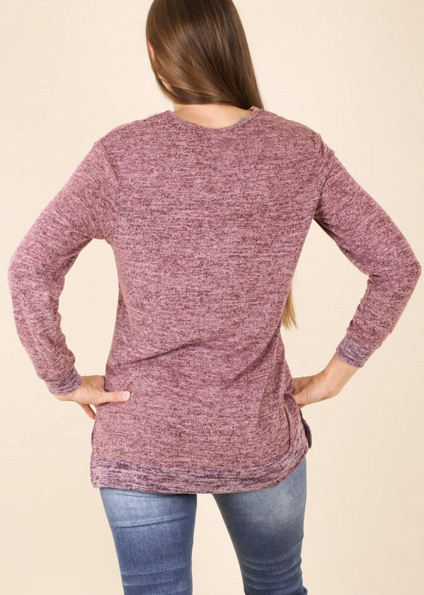 Two Tone Crochet V Neck Sweater