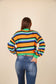 Round Neck Retro Striped Sweater