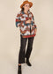 Aztec Pattern Drop Shoulder Jacket