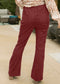 Solid Color Velvet Pants