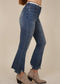 High Waist Frayed Bootcut Jeans