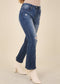 High Waist Distressed Flared Jeans