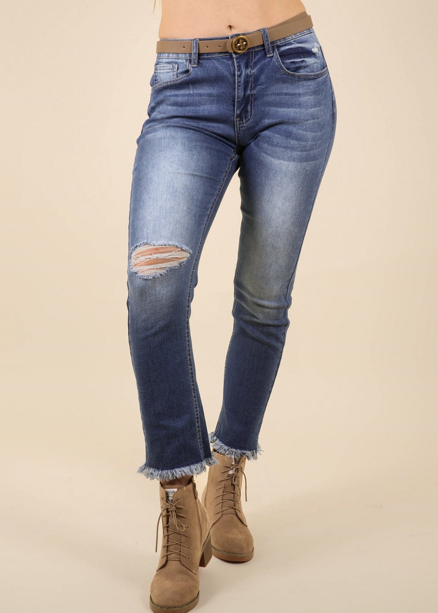 Faded Ripped Boyfriend Jeans