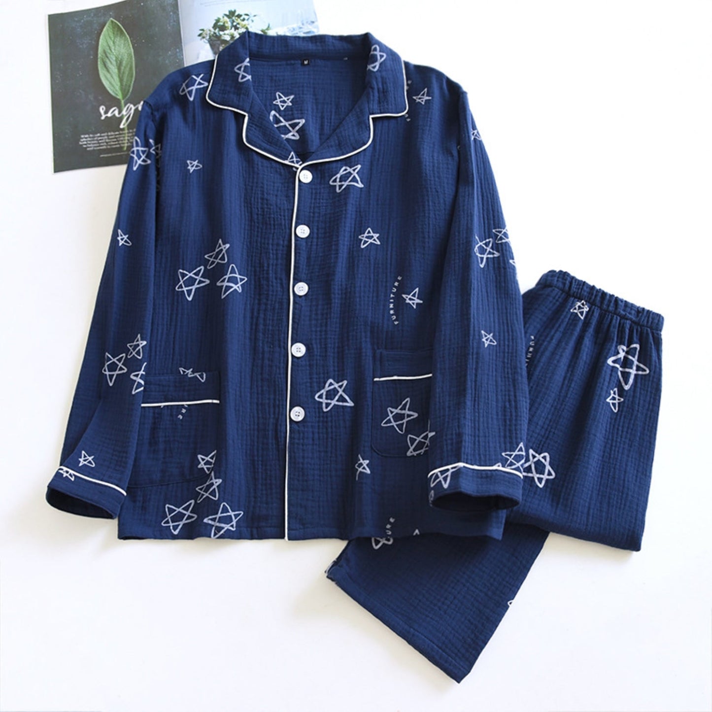 Star Doodle Print Pajama Coordinates