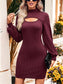 Front Chest Cutout Midi Dress