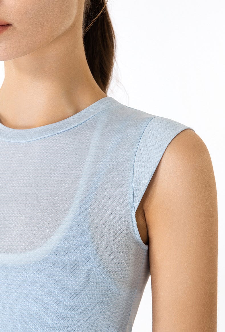 Quick Drying Sheer Sleeveless Tying Top