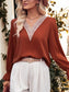 Lace Design V Neck Top