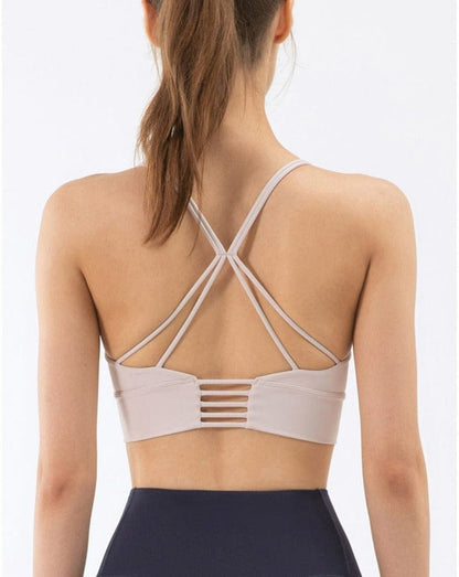 Double Crossing Straps Sports Bra