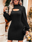 Front Chest Cutout Midi Dress