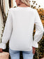 Lace Design V Neck Top