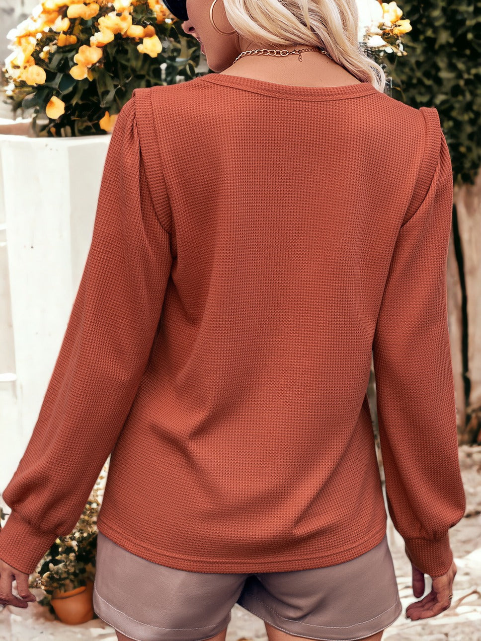 Boatneck Long Sleeves Knitted Top