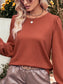 Boatneck Long Sleeves Knitted Top