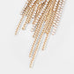 Fancy Crystal Embellished Chain Dangle Earrings