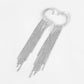 Fancy Crystal Embellished Dangle Earrings with Ear Climber