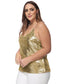 Plus Size Camisole Sequin Tank Top