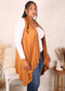 Plus Size Boho Open Front Crochet Cover Up Sleeveless Shawl Cardigan Vest, Solid Cashew