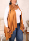 Plus Size Boho Open Front Crochet Cover Up Sleeveless Shawl Cardigan Vest, Solid Cashew
