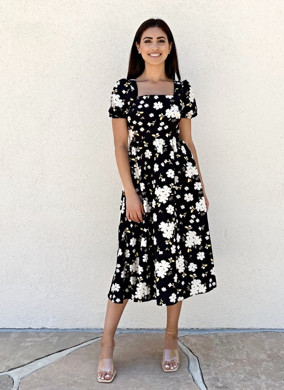 Double Tie Back Floral Dress