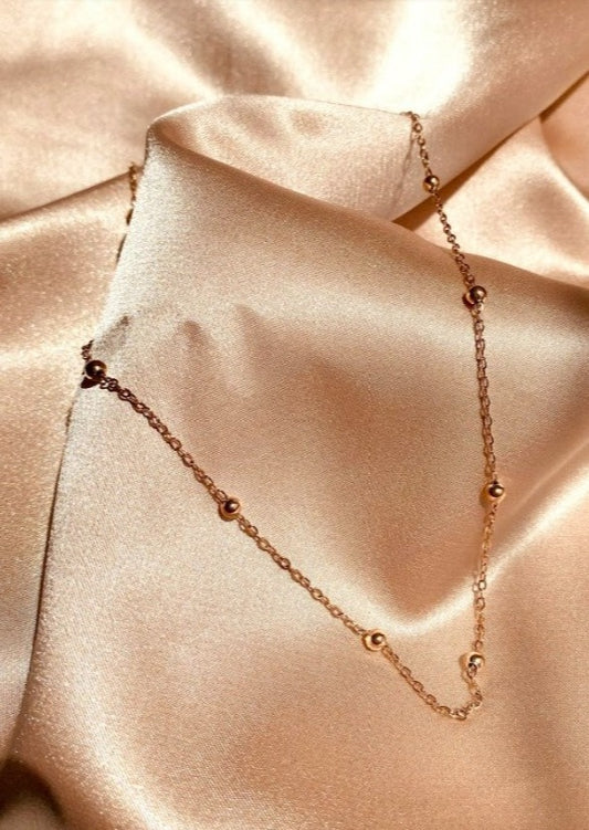 Rose Gold Titanium Steel Collarbone Necklace