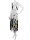 Gatsby Crochet Vest Lace Dress Set