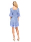 Boho Peasant Floral Lace Ruffle Hem Bell Sleeve Mini Dress
