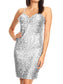 Sparkle Sequin Sweetheart Neckline Party Dress