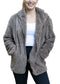 Fluffy Fleece Teddy Faux Fur Coat Jacket with Hoodie