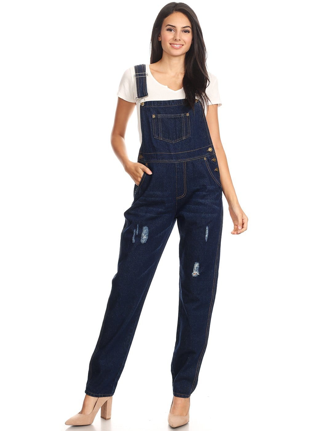 Vintage Adjustable Strap Denim Overalls