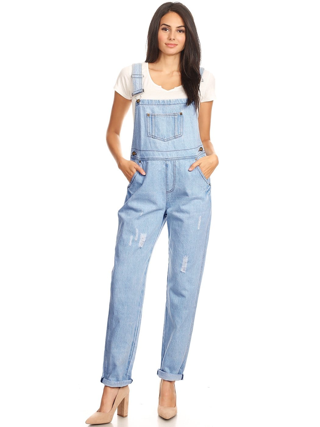 Vintage Adjustable Strap Denim Overalls