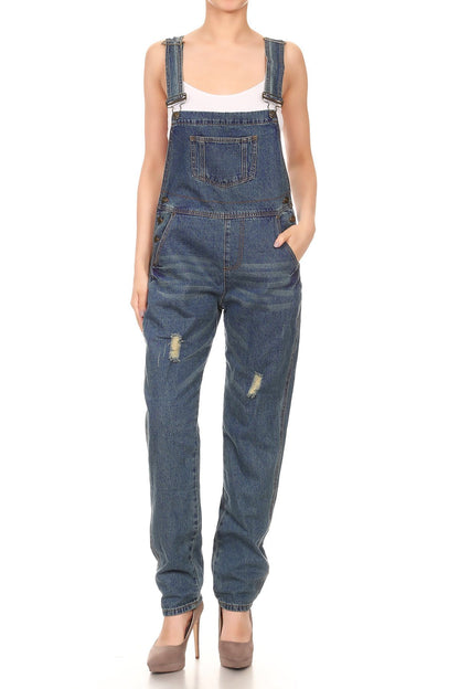 Vintage Adjustable Strap Denim Overalls