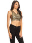 Sparkly Sequin Midriff Sleeveless Shirt