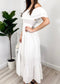 Grecian Ruffle Stretch Maxi Long Dress