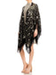 Anna-Kaci Womens Oversize Hand Beaded Fringed Sequin Evening Shawl Wrap