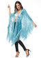 Anna-Kaci Womens Oversize Hand Beaded Fringed Sequin Evening Shawl Wrap