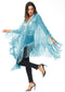 Anna-Kaci Womens Oversize Hand Beaded Fringed Sequin Evening Shawl Wrap