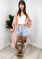 Embroidered Floral Butterfly Kimono Cover Up Cardigan