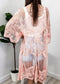 Embroidered Floral Butterfly Kimono Cover Up Cardigan