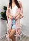 Embroidered Floral Butterfly Kimono Cover Up Cardigan