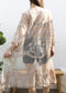 Embroidered Floral Butterfly Kimono Cover Up Cardigan